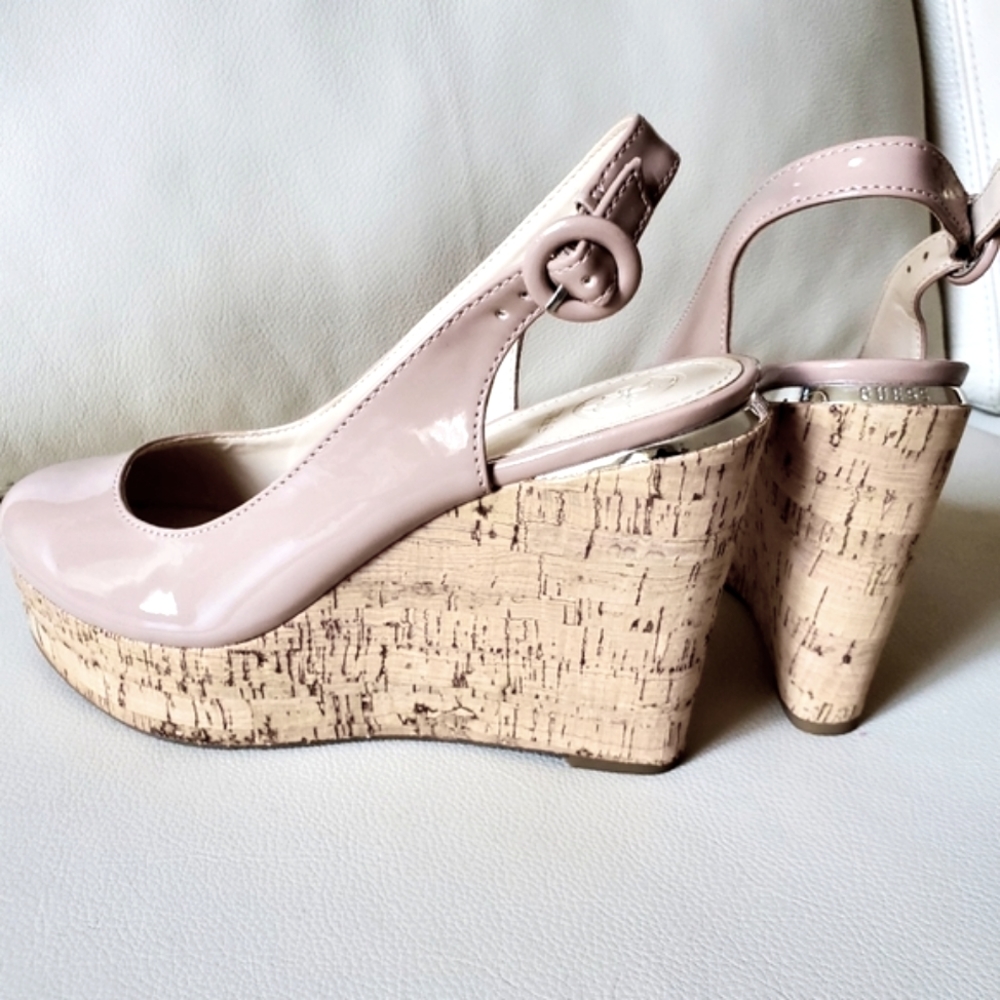 Guess Platform Cork Wedges